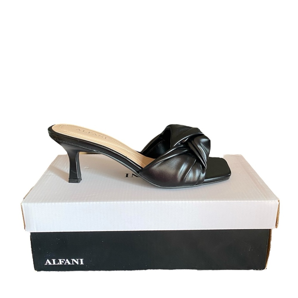 Alfani Black Knot Heels Size 8